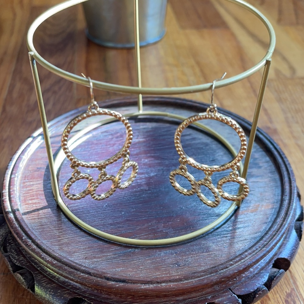 Goldtone Circle Earrings